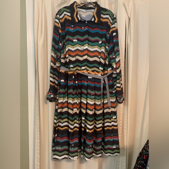 Eloquii Dresses & Skirts - Eloquii Multicolor Chevron Sheep Dress